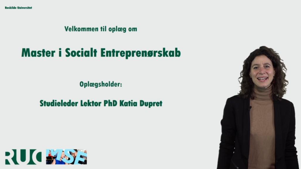 Master i Socialt Entrepren?rskab video