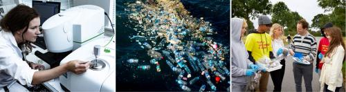 Forsker unders?ger plastik, plastik p? havet, Unge viser plastik til forsker